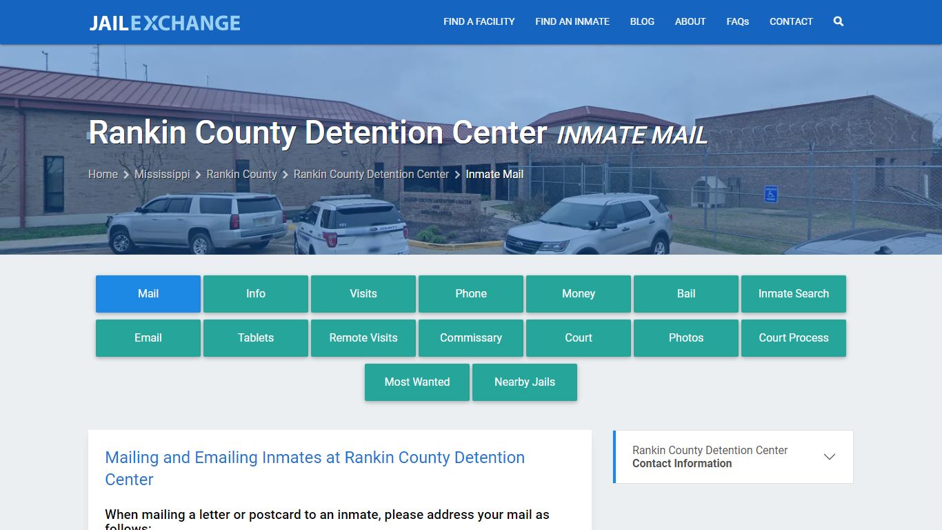 Inmate Mail - Rankin County Detention Center, MS - Jail Exchange
