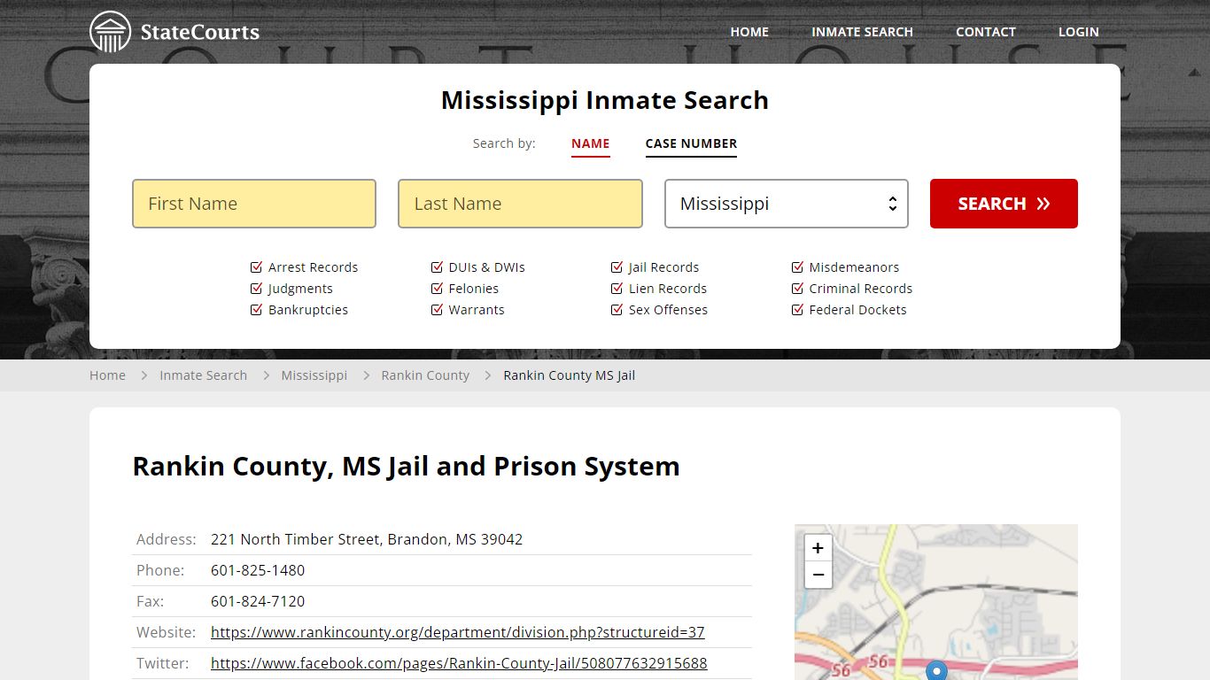 Rankin County MS Jail Inmate Records Search, Mississippi - StateCourts